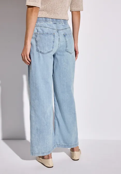 Wide Leg Jeans Light Blue clean