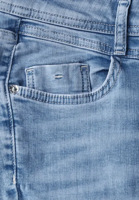 7/8-Jeans im Slim Fit Light blue washed