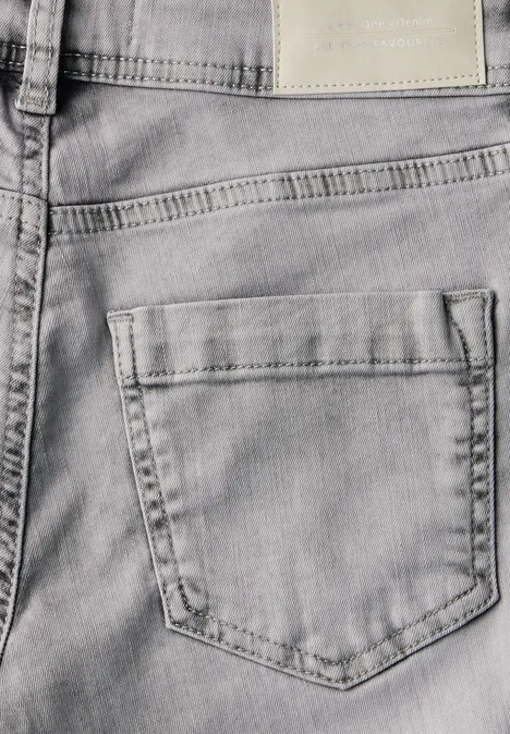 7/8-Jeans im Slim Fit Light Grey Random Washed