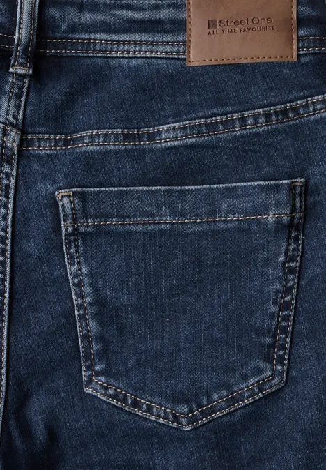 7/8-Jeans im Casual Fit Dark Blue washed