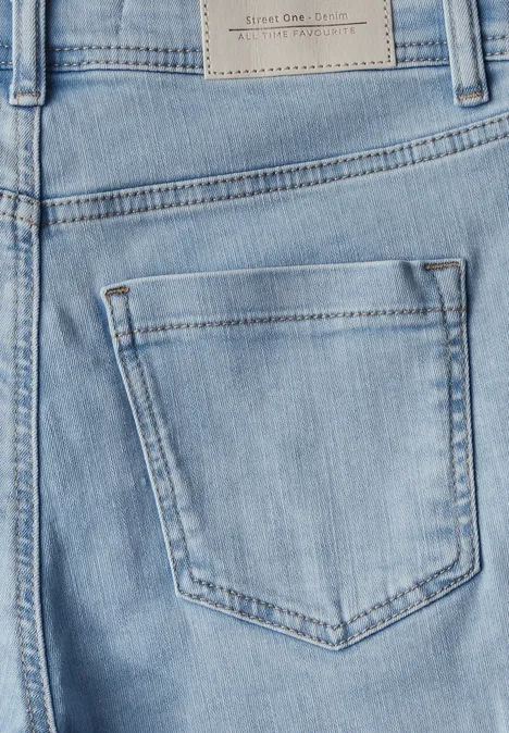 Bleached Bermuda Jeans Ultra Bleach Random Washed