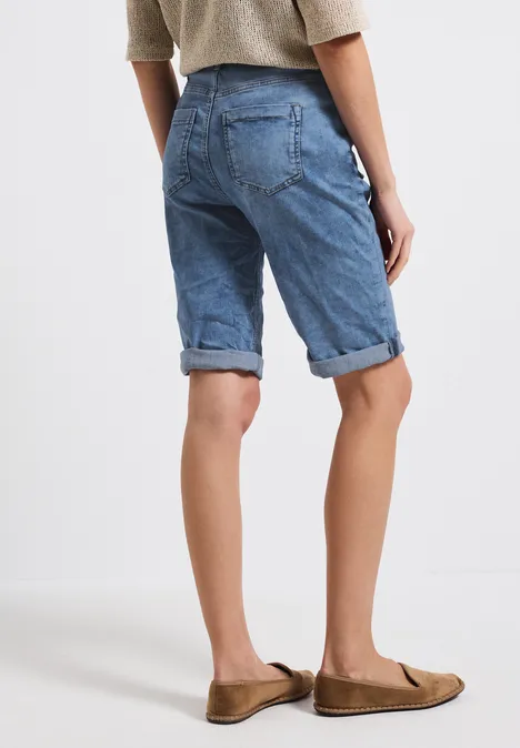 Bermuda Jeans Light blue washed