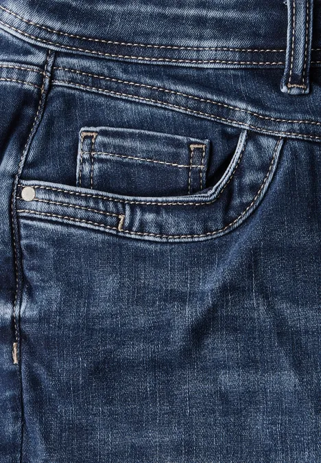Bermuda Jeans Dark Blue washed