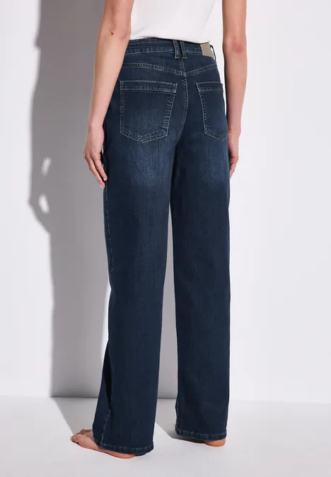Wide Leg Jeans dark indigo washed