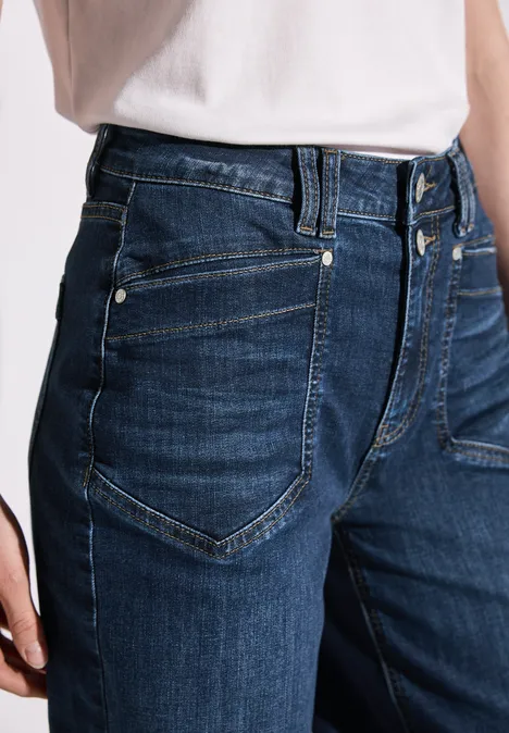 Wide Leg Jeans dark indigo washed