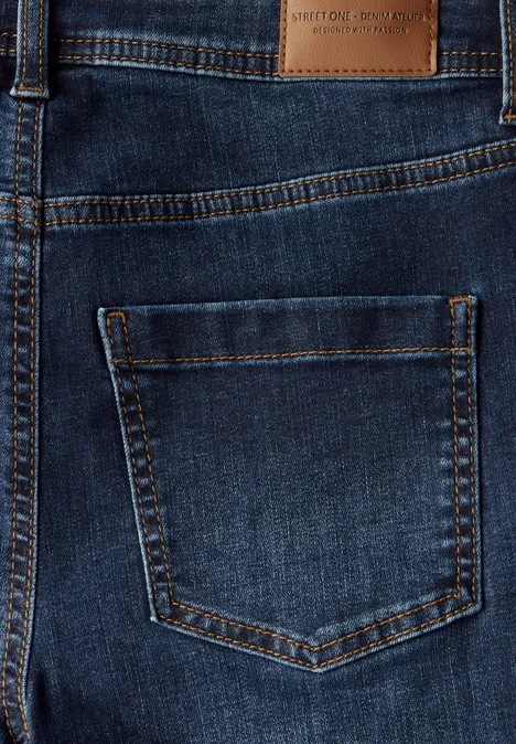 Bermuda Jeans dark indigo washed