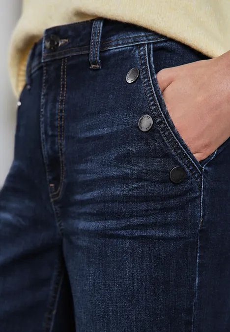 Straight Leg Jeans dark indigo washed