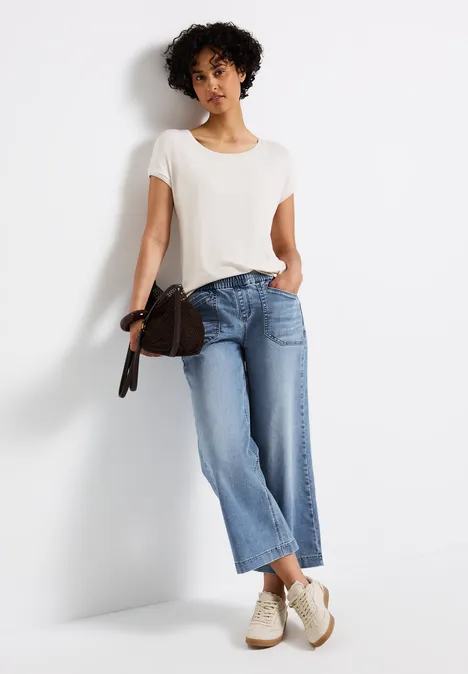 7/8 Jeans Culotte light blue washed
