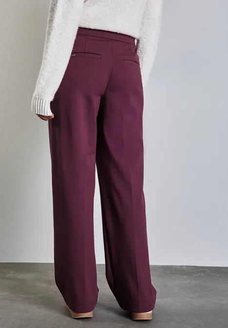 Straight Leg Hose mulberry red