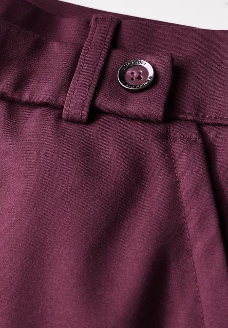 Straight Leg Hose mulberry red