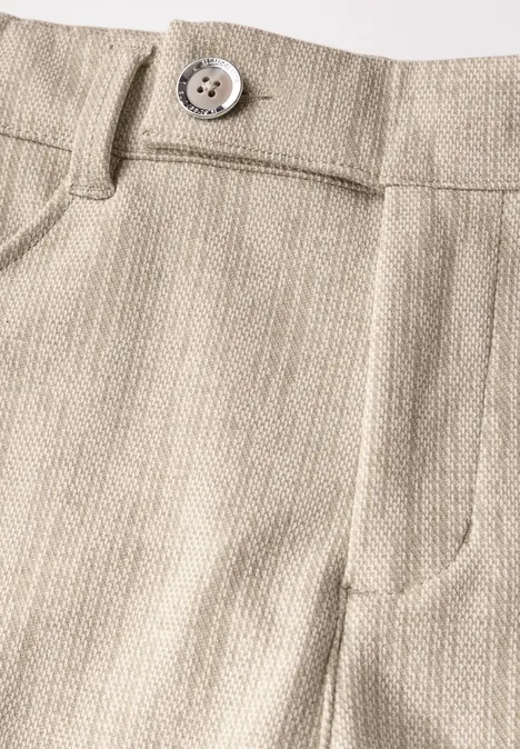 Chino mit Knopfdetail honey sand mel.