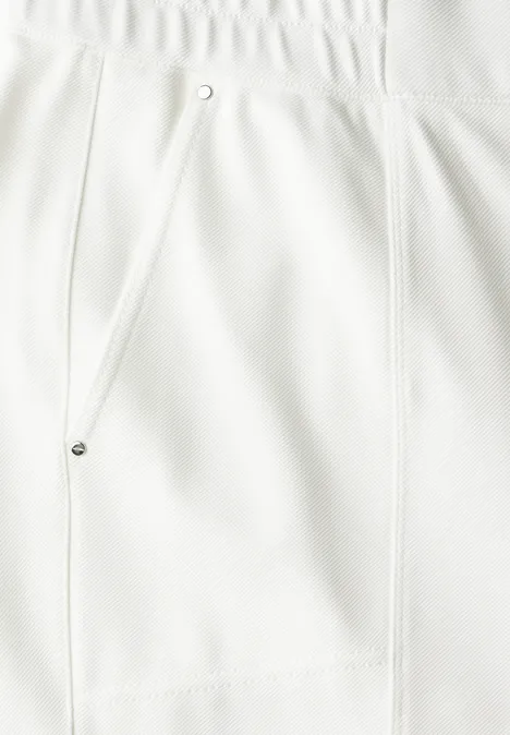 Straight Leg 7/8 Twill-Hose off white