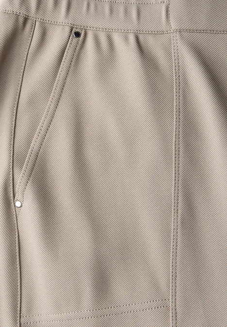 Straight Leg 7/8 Twill-Hose buff grey