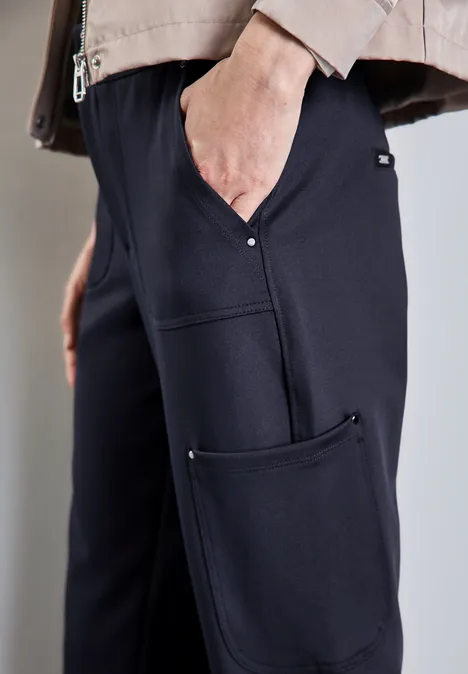 Jersey Twill Cargo-Hose deep blue