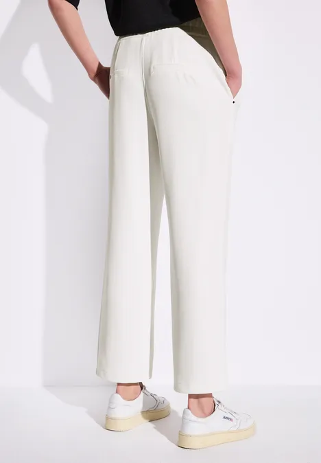 Straight Leg Twill-Hose off white