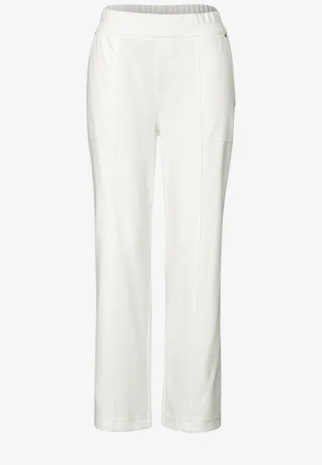 Straight Leg Twill-Hose off white