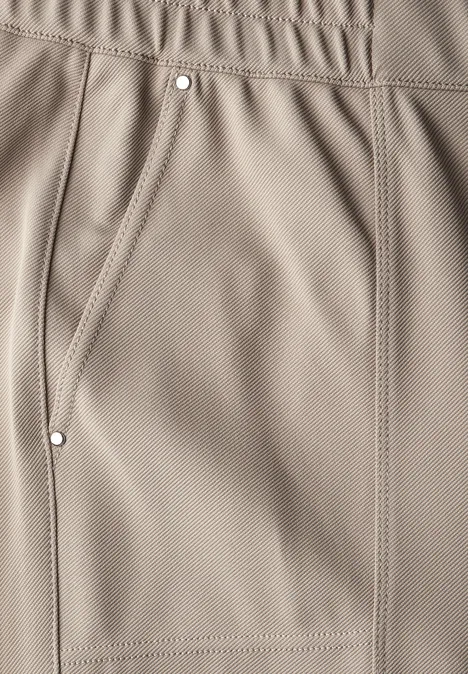 Straight Leg Twill-Hose buff grey