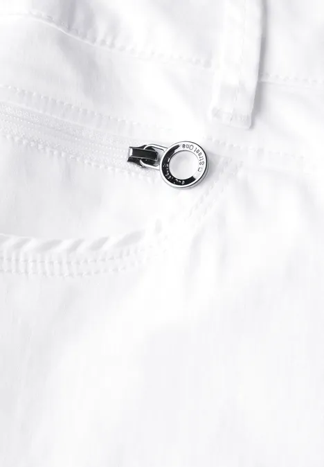 Hose im Casual Fit White