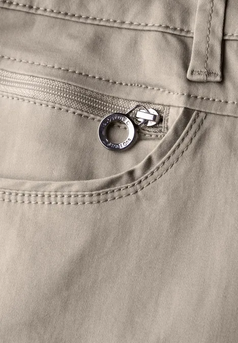 Hose im Casual Fit buff grey