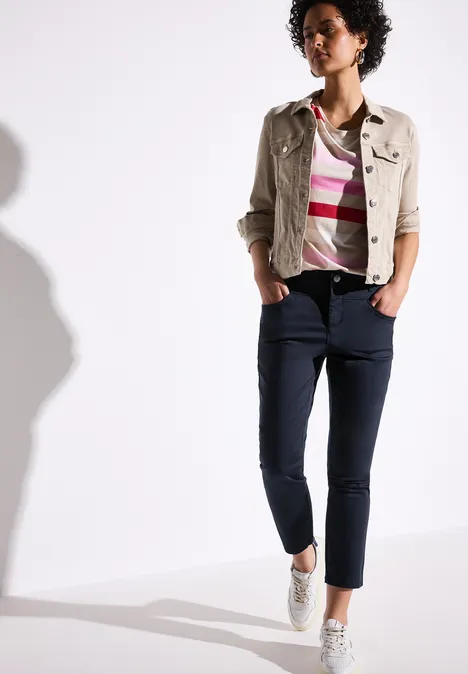 7/8-Satinhose deep blue