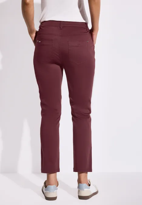 7/8-Satinhose dark cherry red