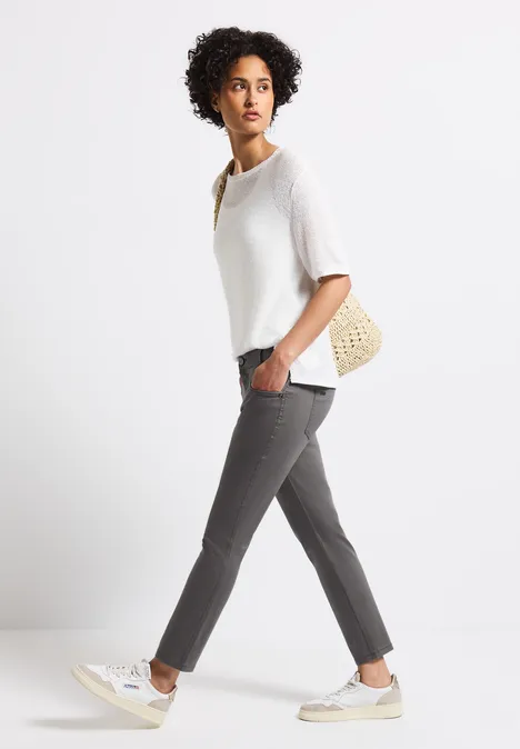 7/8-Satinhose overcast grey