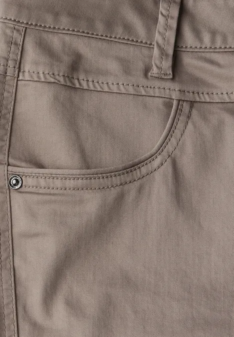 7/8-Satinhose stone brown