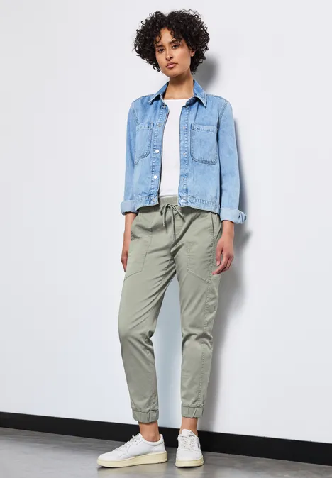 Loose Fit broek pastel green