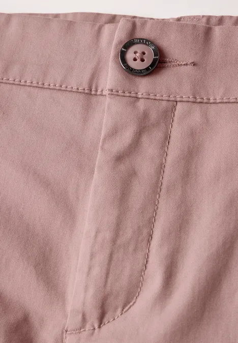 Zachte keperstof chino dusty petal rose