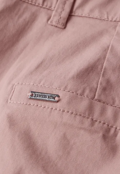 Zachte keperstof chino dusty petal rose