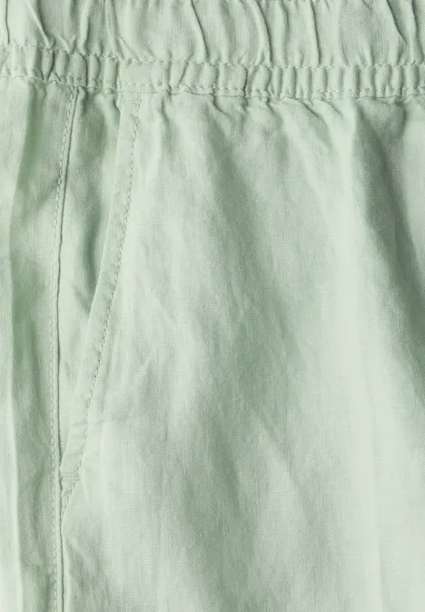 Leinen Culotte soft jade green