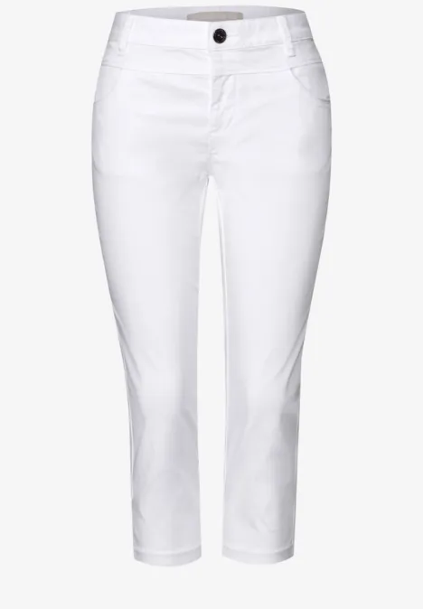 Satin 3/4-Hose White