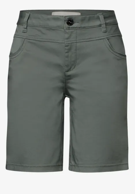Satin Bermuda muse green