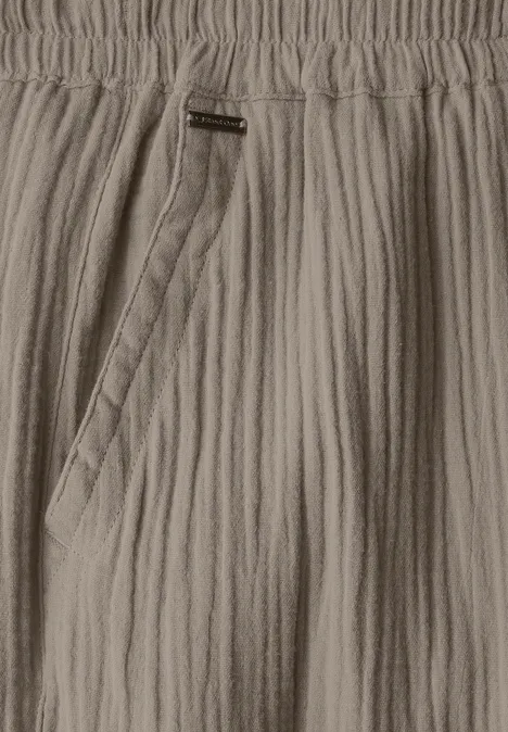 Musselin Wide Leg Hose cool ivory