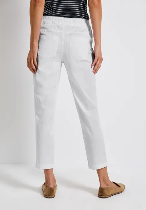 Hose im Loose Fit White
