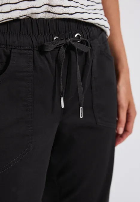 Hose im Loose Fit Black