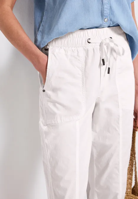 3/4-Hose mit Turn-Up White