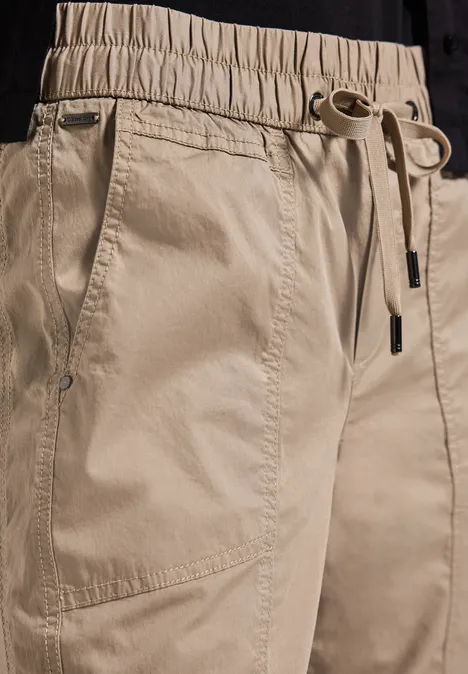 3/4-Hose mit Turn-Up safari beige