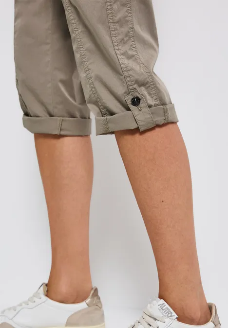 3/4-Hose mit Turn-Up buff grey