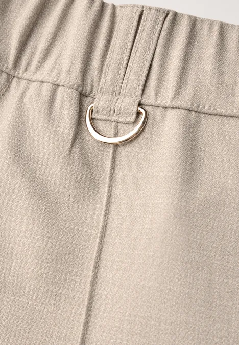 Straight Leg Melange-Hose sheer beige mel.