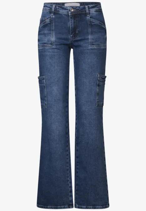 Cargo look jeans Medium Blue Washed