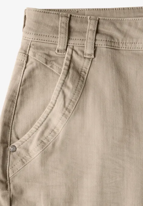 Jeans im Casual Fit Beige Washed