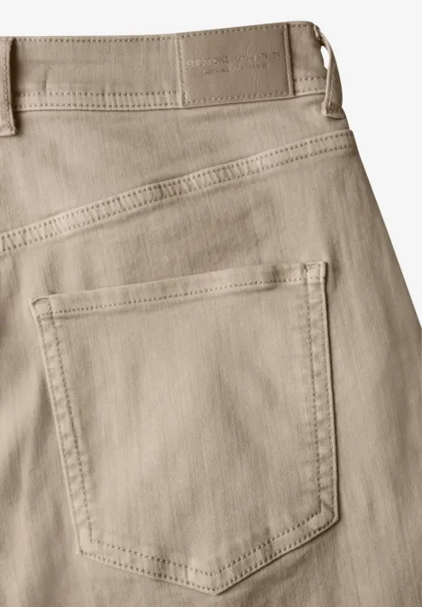 Jeans im Casual Fit Beige Washed