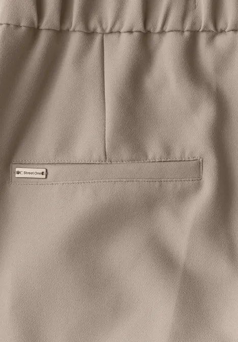Wide Leg Twill Hose buff grey