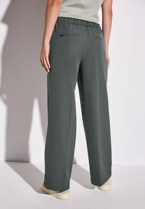 Wide Leg Twill Hose wither green