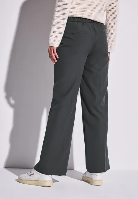 Wide Leg Twill Hose granite grey