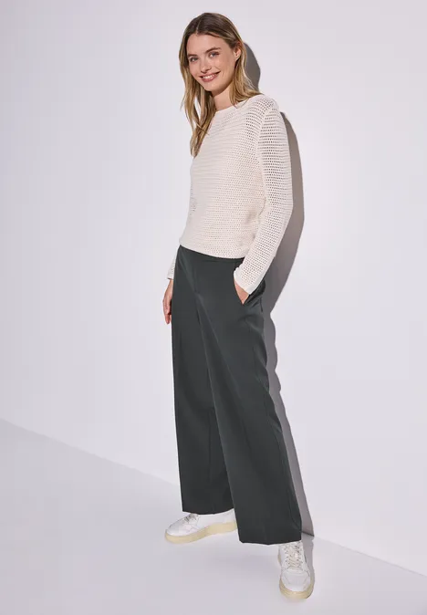 Wide Leg Twill Hose granite grey