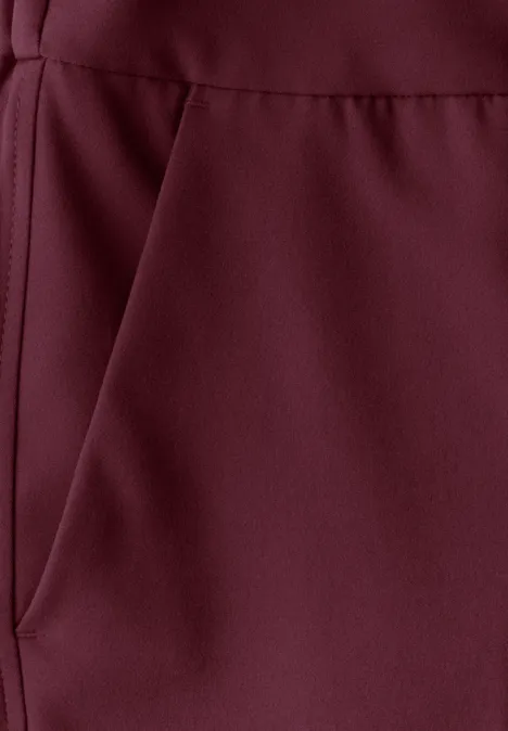 Straight Leg Twill Hose dark cherry red