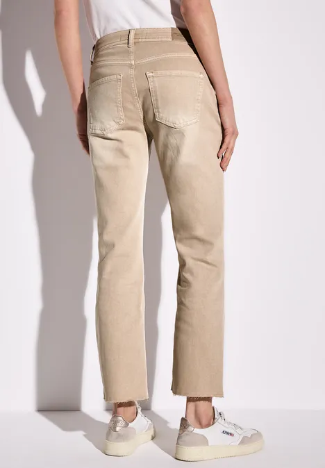 Flared Leg Jeans Barely Beige