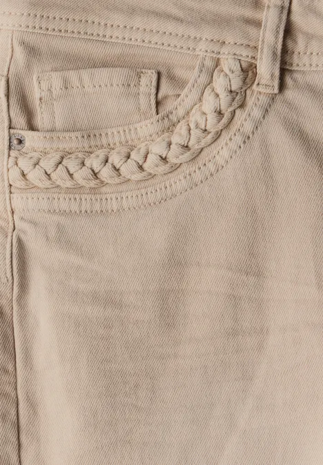 Flared Leg Jeans Barely Beige